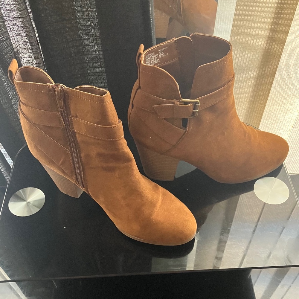 Tan ankle boots